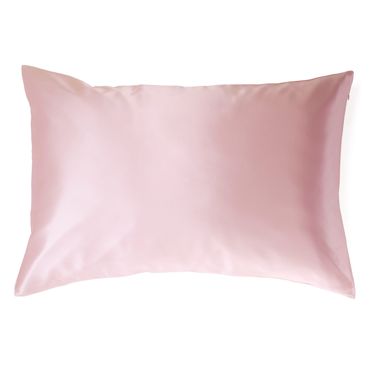 Light pink 100% pure mulberry silk pillowcase, 22 Momme, soft and smooth, standard size 50x75cm, zipper closure.